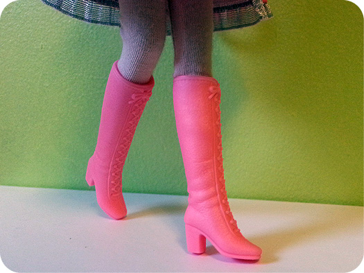 pink barbie boots